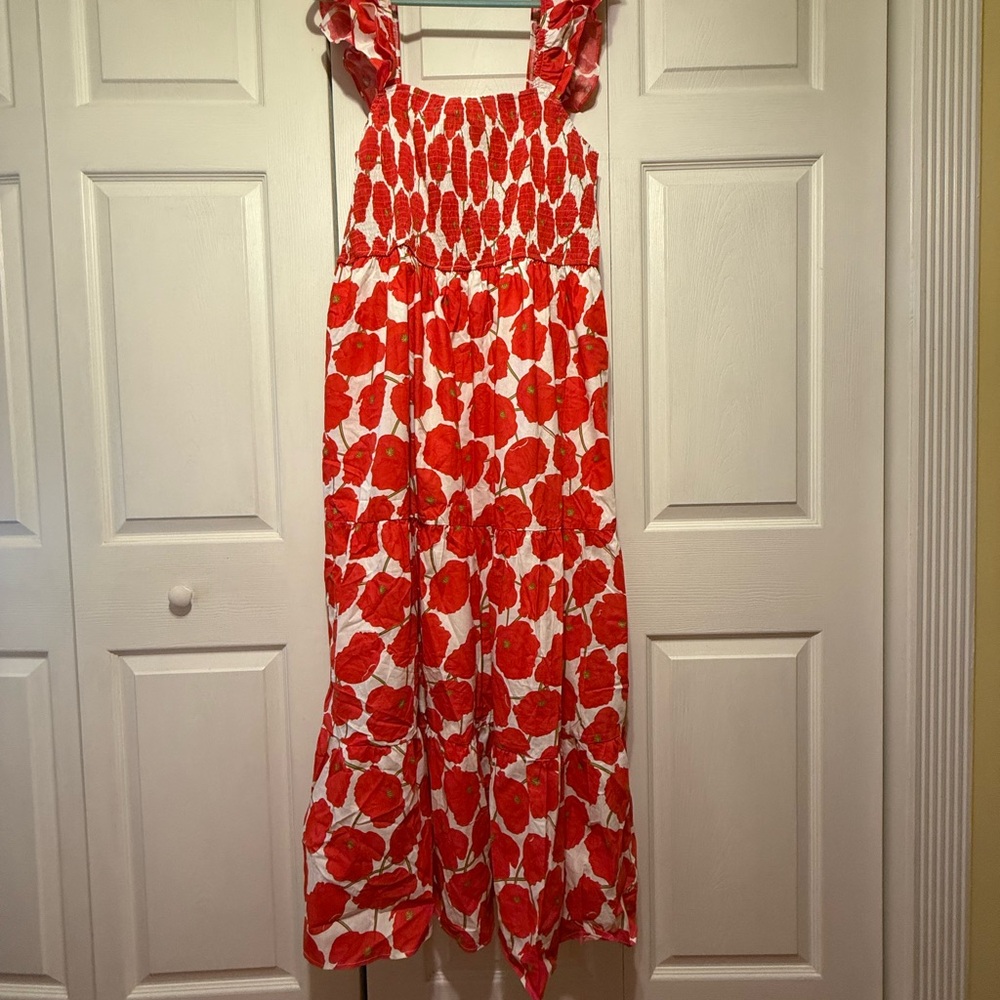 Chic Soul Red and White Maxi Dress